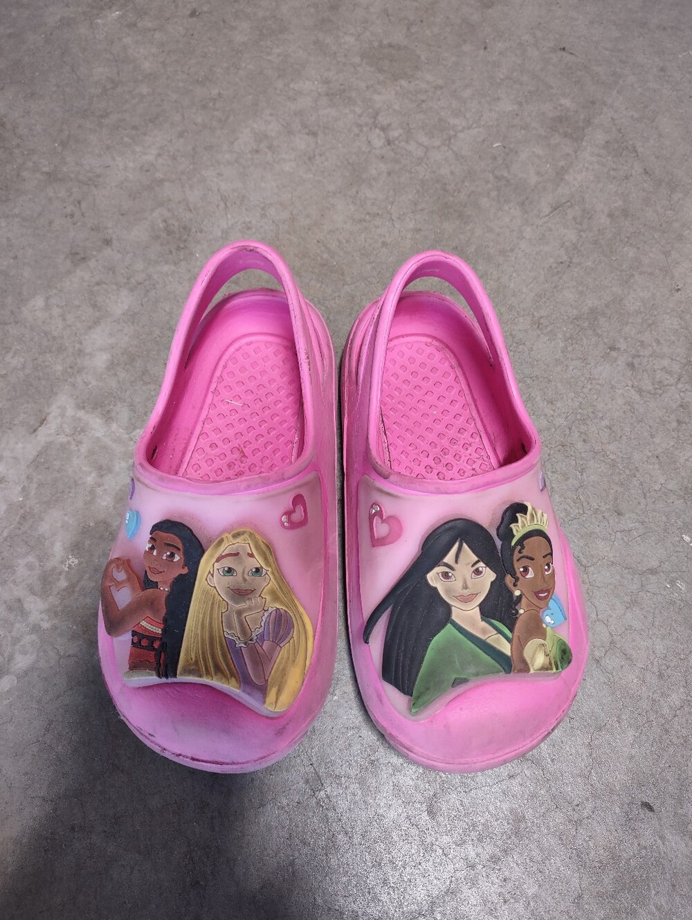 Disney Princess Girls Slip On Light Up Shoes Size 12